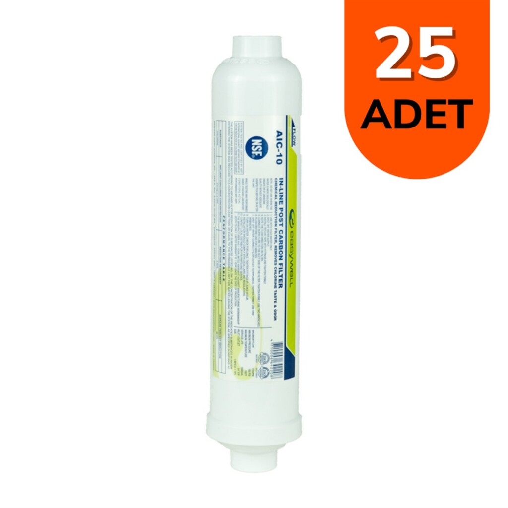 Bluewaterline - 10'' Inline NSF Onaylı Post Karbon Filtre Toptan 25 adet