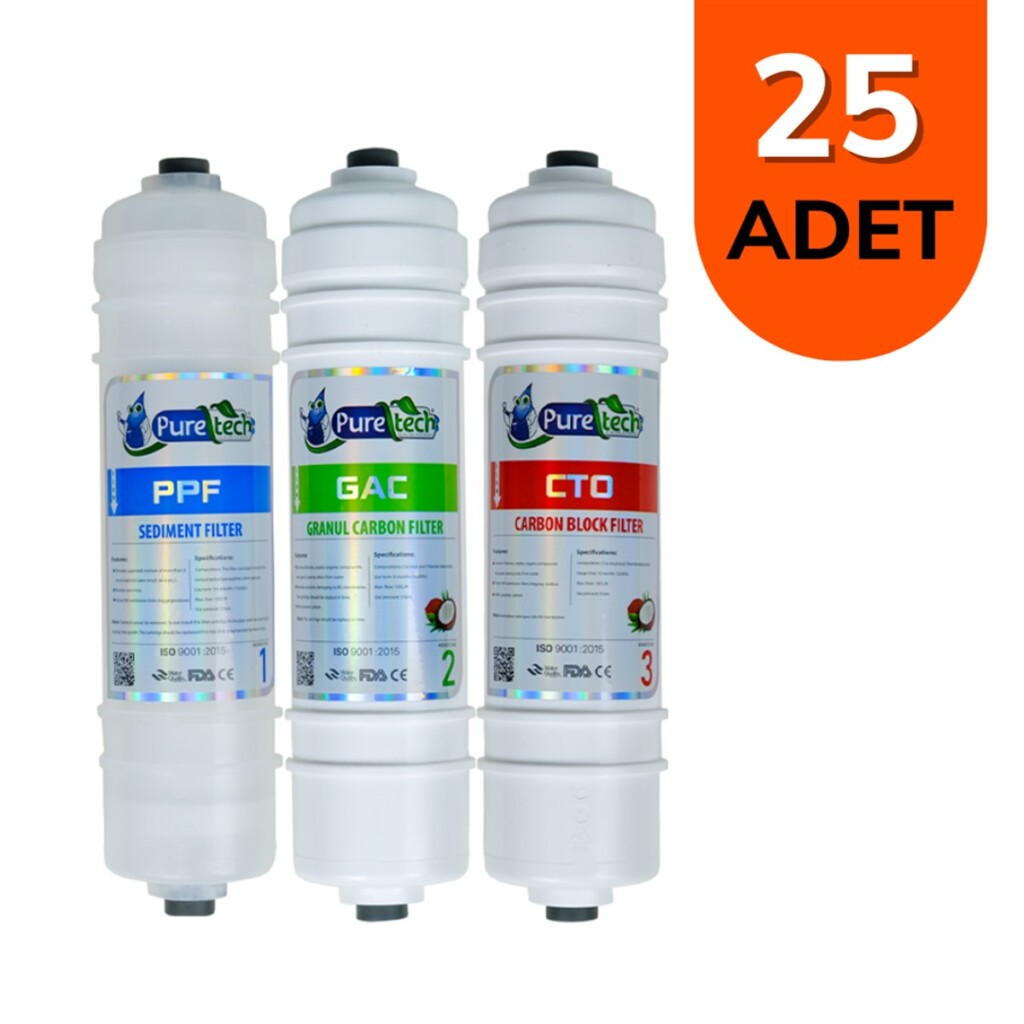 Bluewaterline - 25 Takım Puretech Toptan Filtre seti