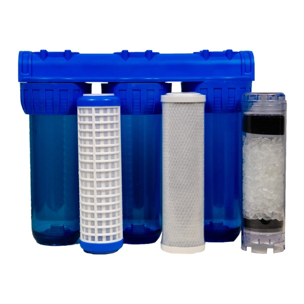 Bluewaterline - Kireç Kırıcı Daire Girişi 10'' 3 Aşamalı 1'' Filtreleme Set