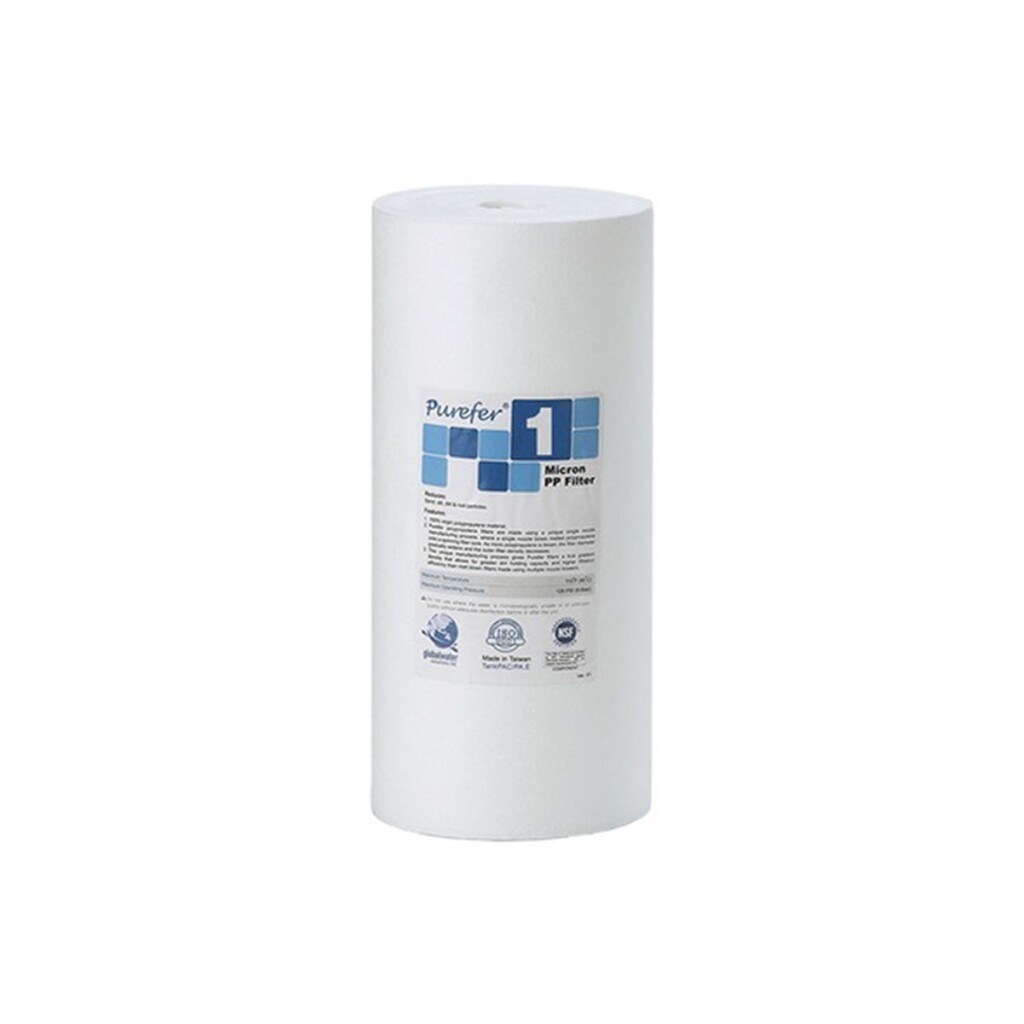 Bluewaterline - Su Arıtma Purefer 10'' Big Blue 1 Mikron Tortu Filtresi NSF sertifikalı