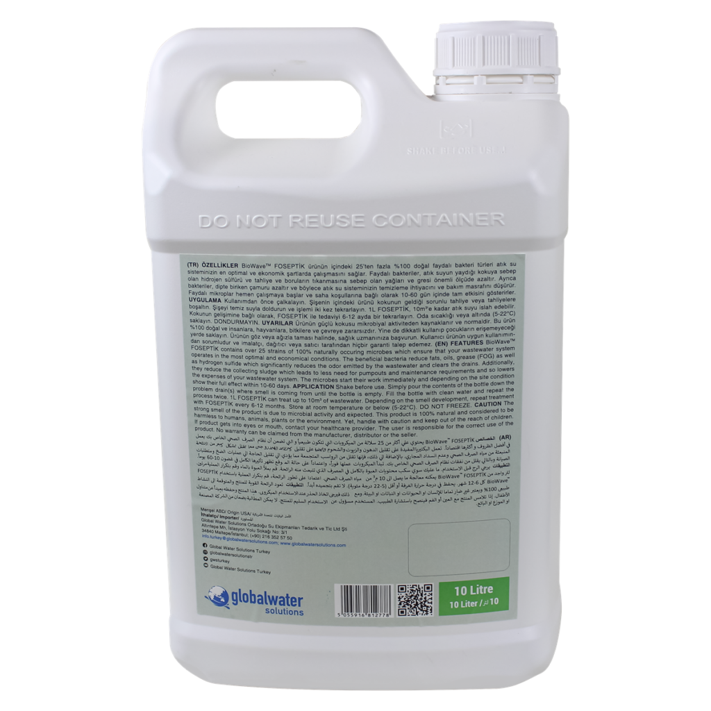 Biowave Foseptik Tanklar Koku ve Atık Giderici - 1 lt (Biowave BRO-1 Liter)