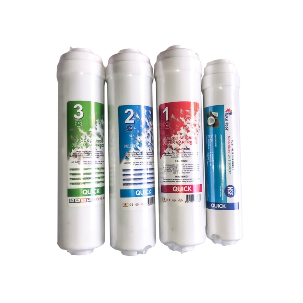 Bluewaterline - Su Arıtma Cihazları Için Eco Inline 12'' Filtre Seti 4'lü