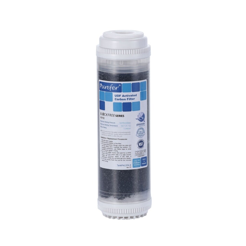 Bluewaterline - Su Arıtma Purefer 10'' GAC Blok Karbon Filtre NSF Sertifikalı
